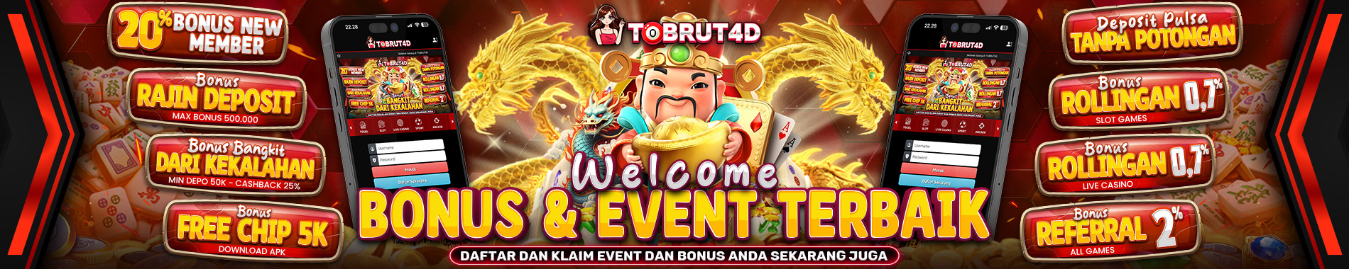 slider 1 - selamat datang di tobrut4d